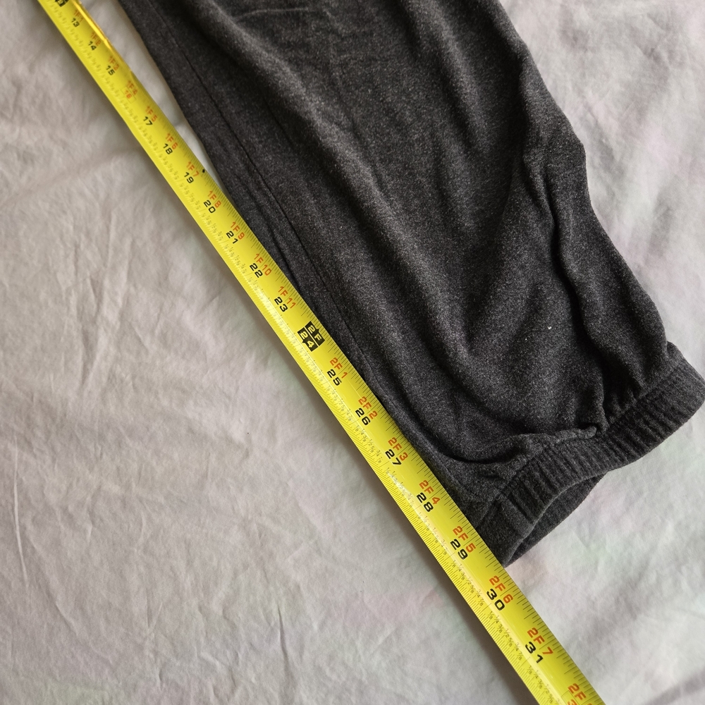 Beyond Yoga Dark Gray Ripped Knee Joggers Drawstring Waist Hip Pockets EB2 - Picture 6 of 8